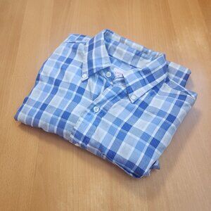Brooks Brothers 346 Blue Plaid Button Down Shirt M